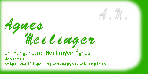 agnes meilinger business card